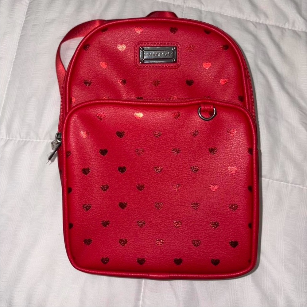 Madden Girl Red Heart Backpack